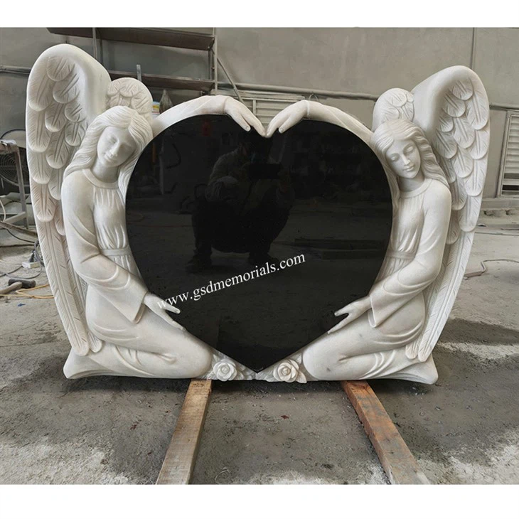 Angel Holding Heart Headstone Angel Holding Heart Headstone